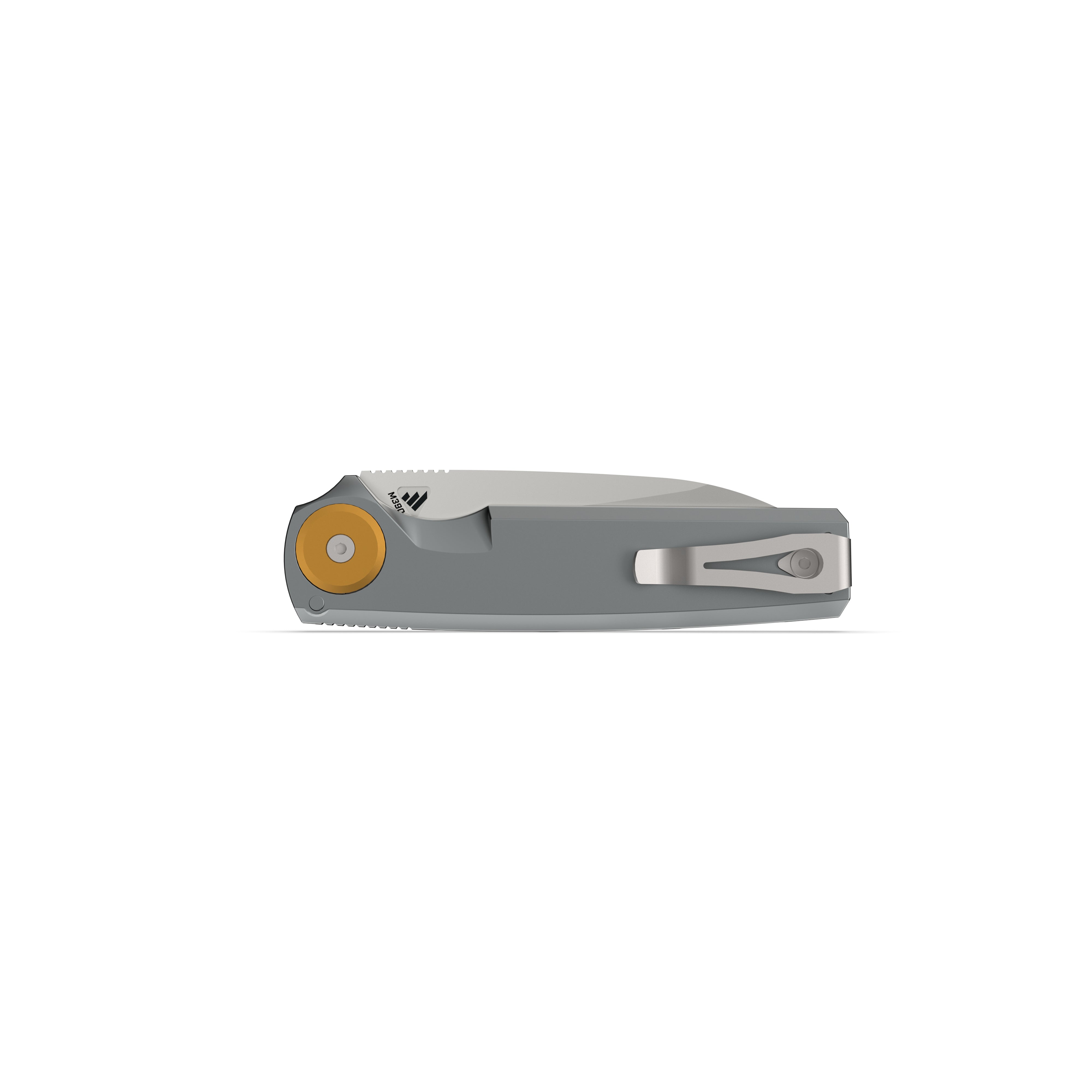 RMX™ Drop Point EDC folded up on white background.