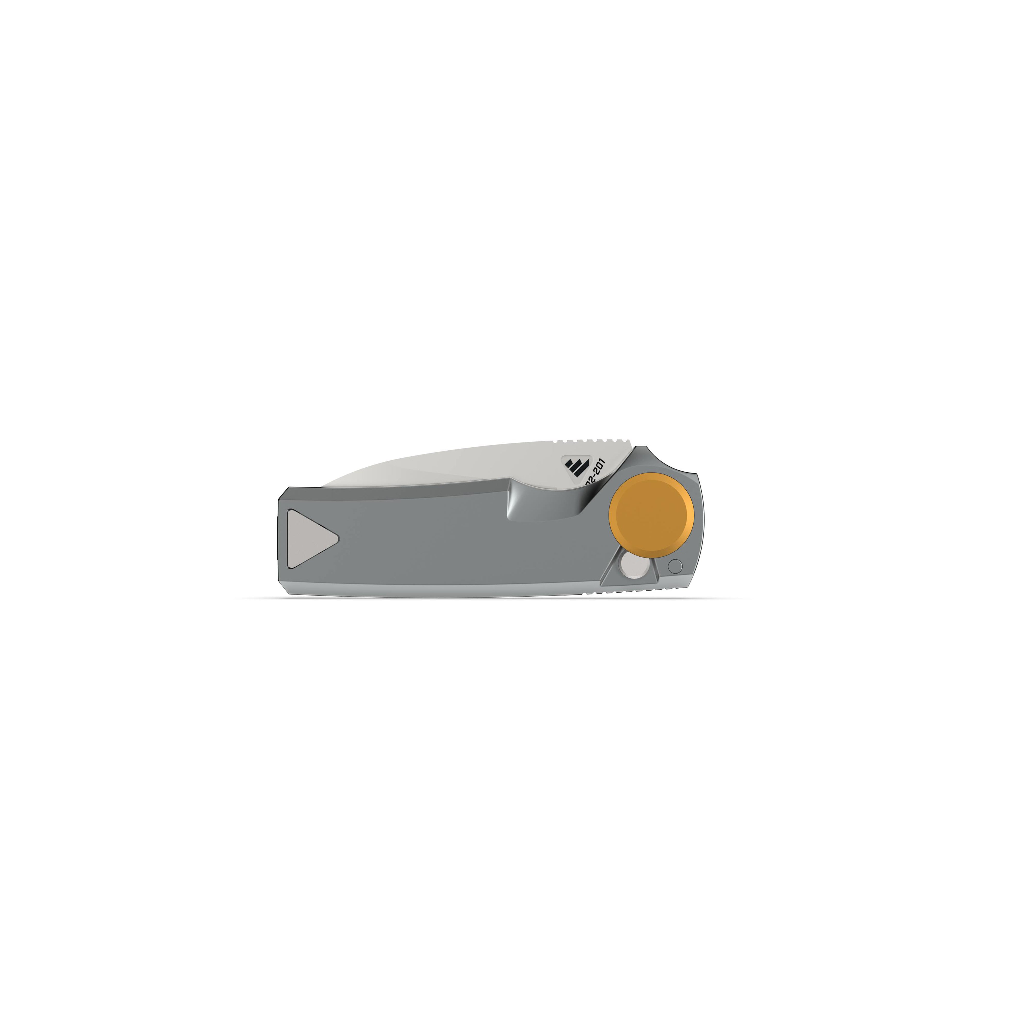 RMX™ Compact Drop Point knife folded up on white background