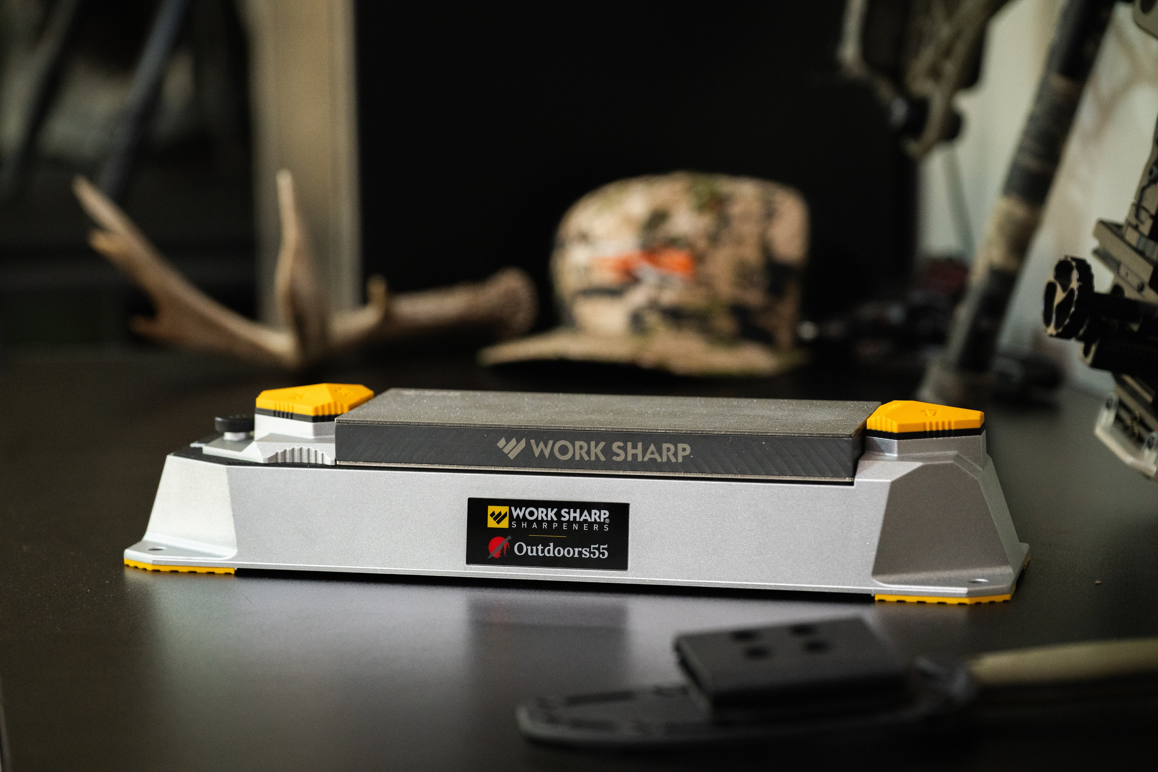 Dual Grit Diamond Sharpening Stone and Base - Outdoors55 Series