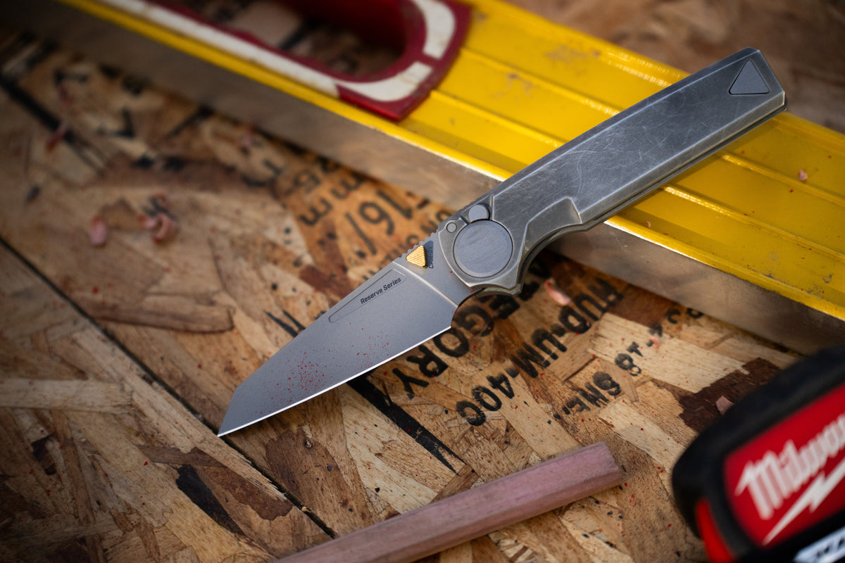 RMX™ Raw Magnesium Thumbstud Reverse Tanto | Reserves Series