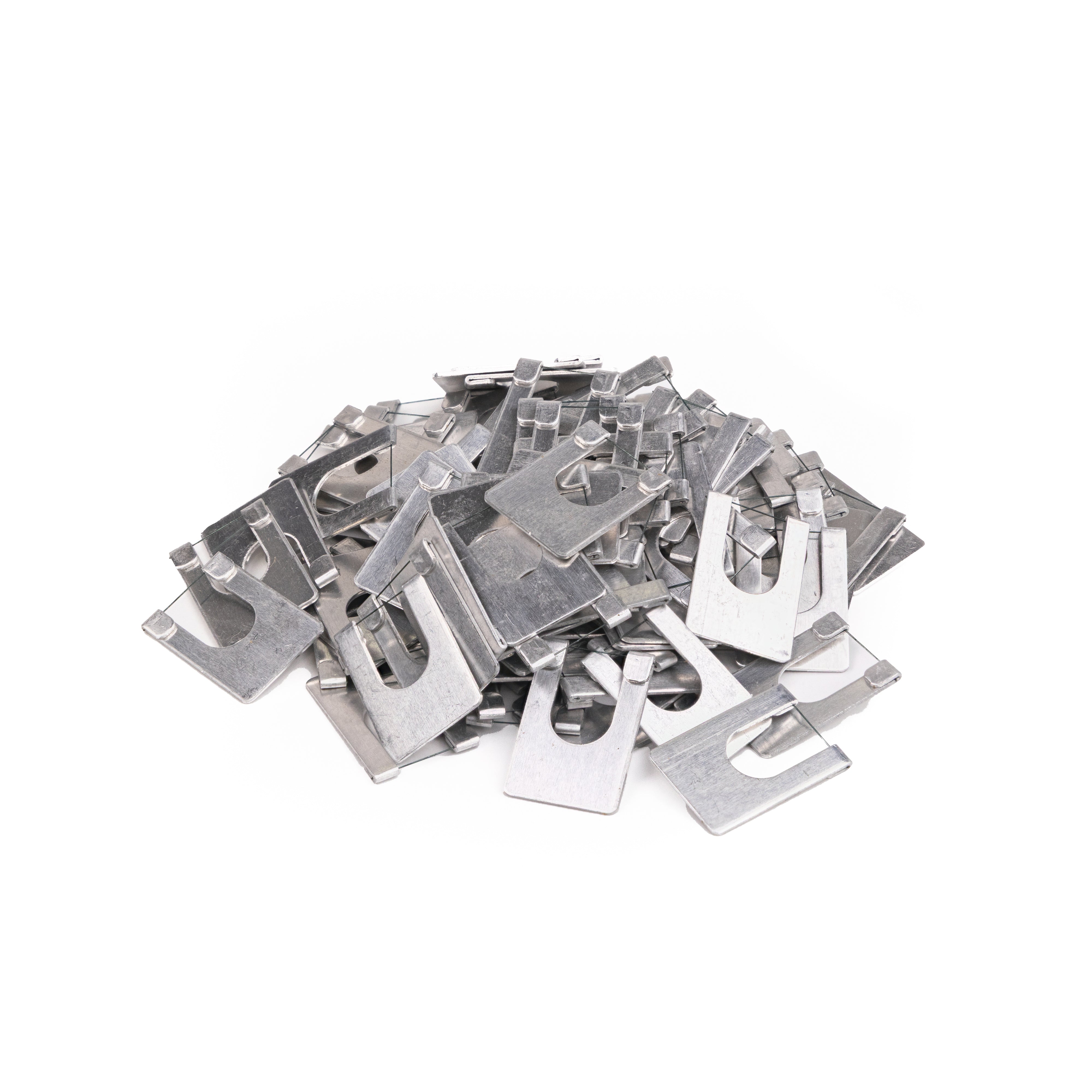 Hero image of 100 pack of Edge On Up Test Clips on white backgroun.