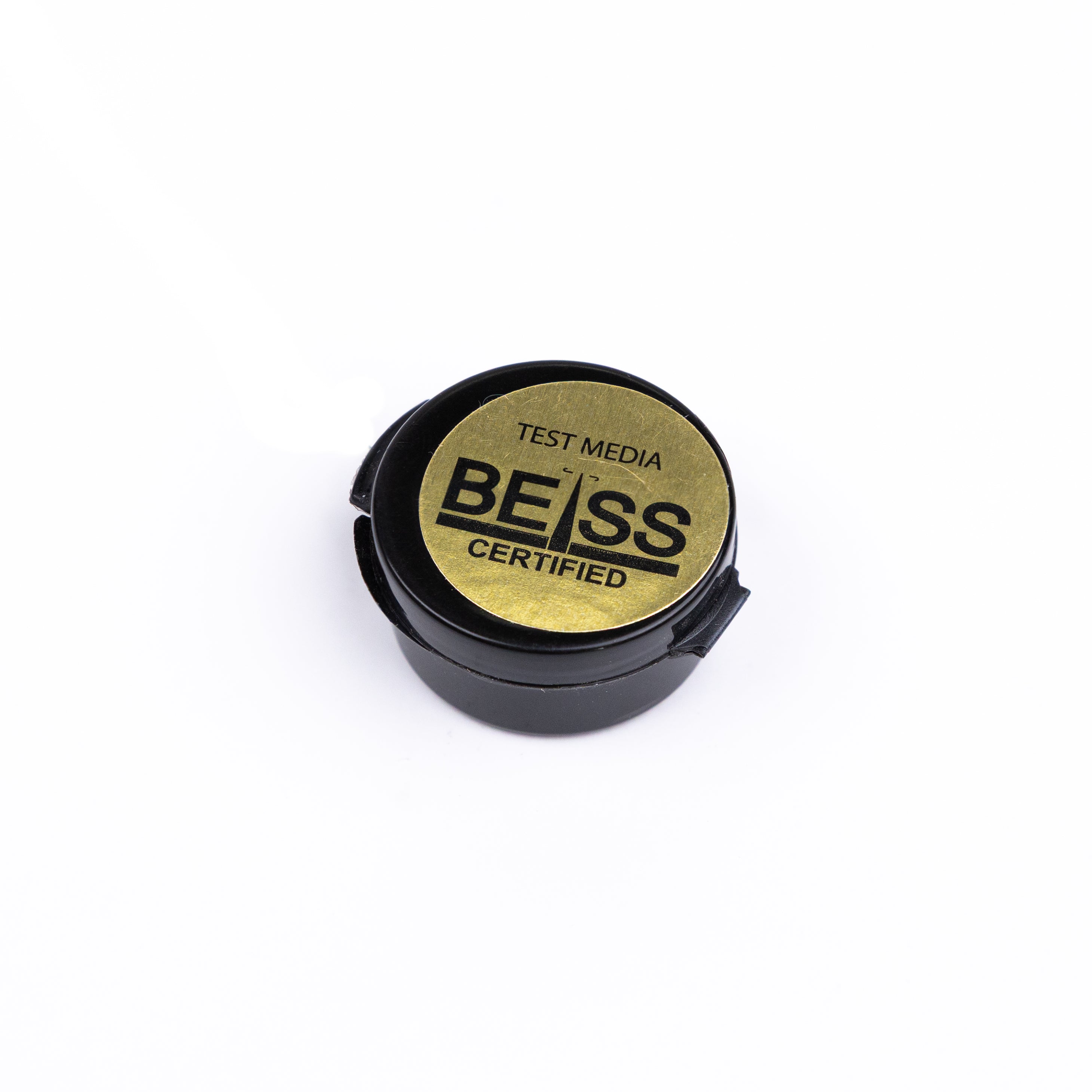 Close up of Edge On Up Test Media on white background