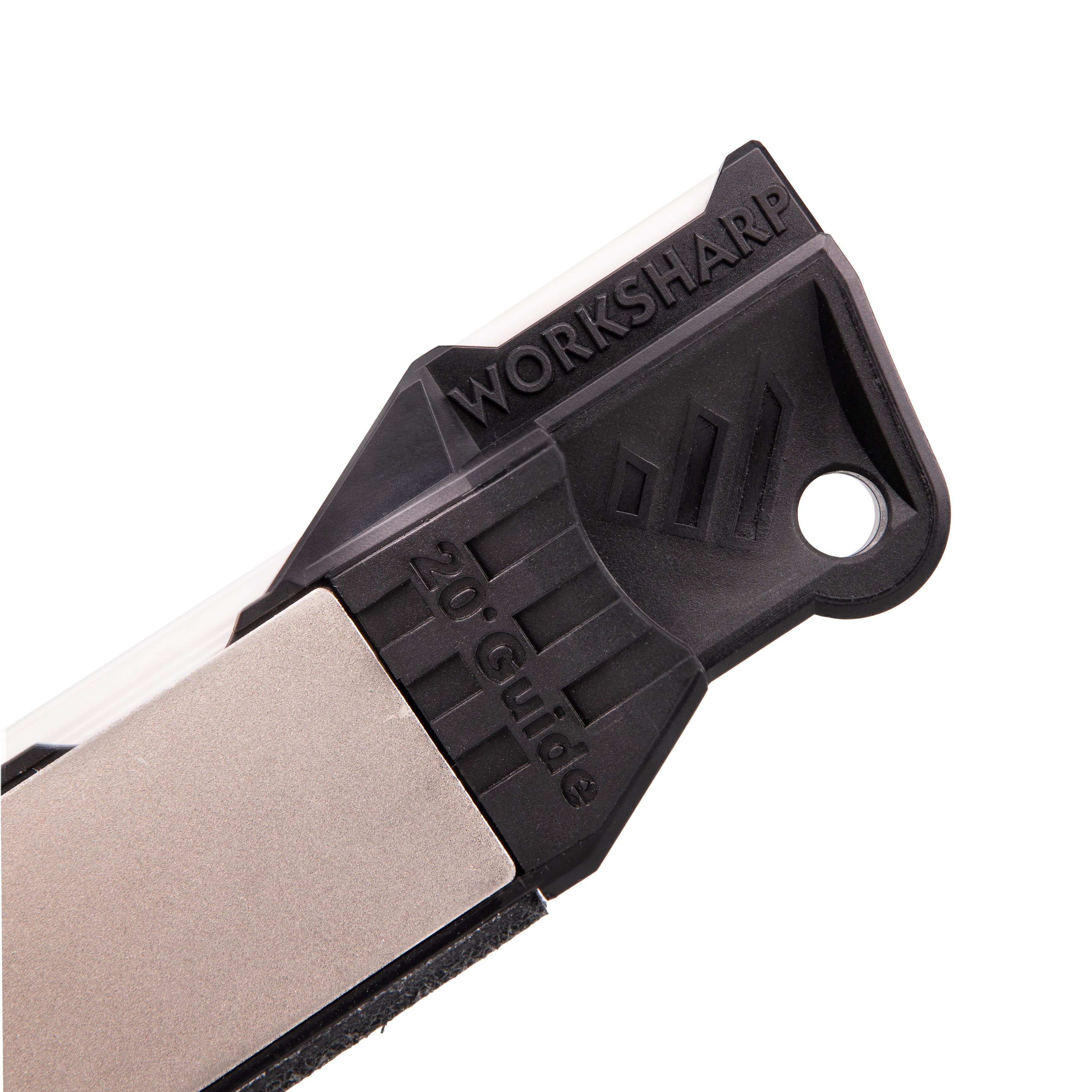 Close-up of a Guided Field Sharpener Blackout | Reserve Series on a white background