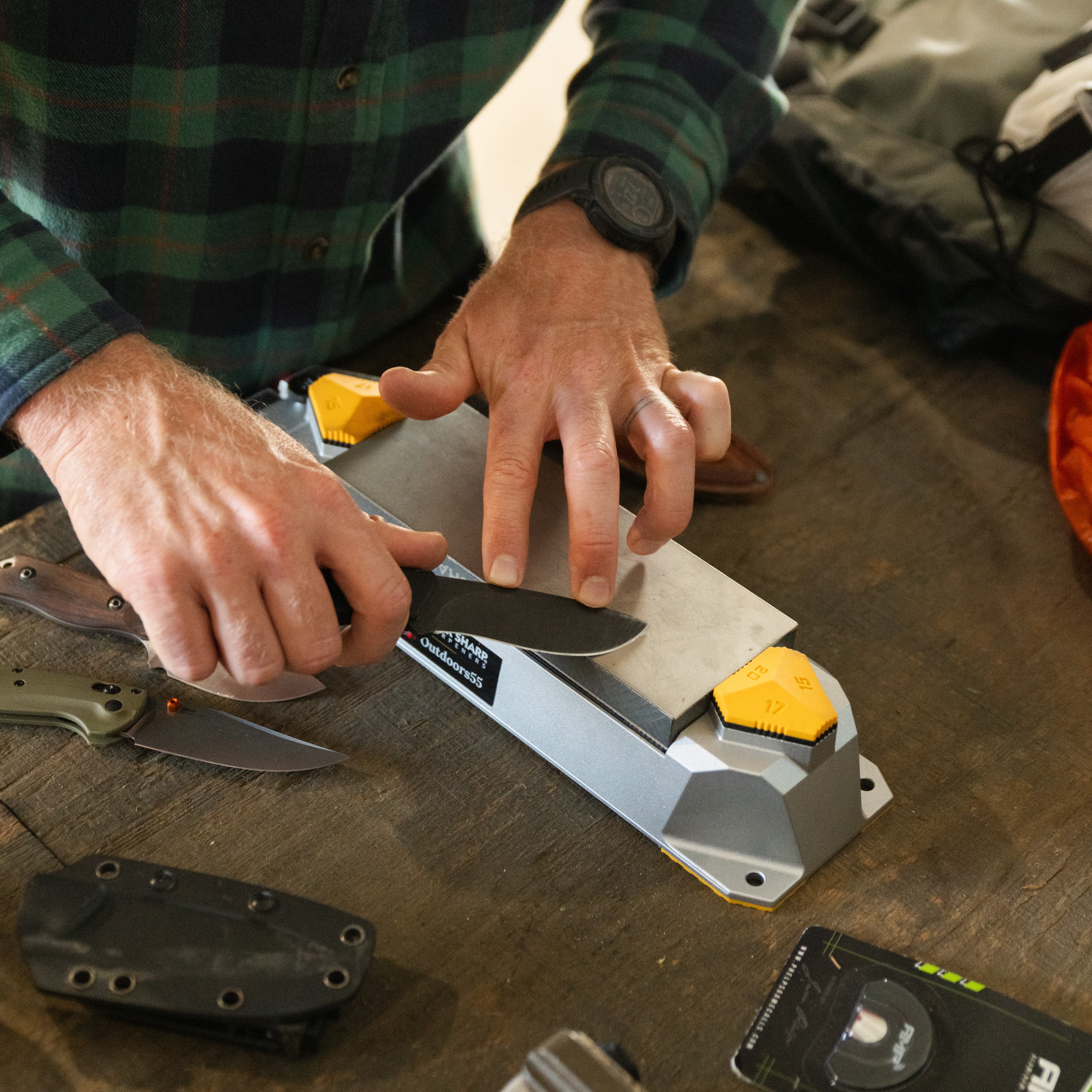 Dual Grit Diamond Sharpening Stone and Base – OD55 Series