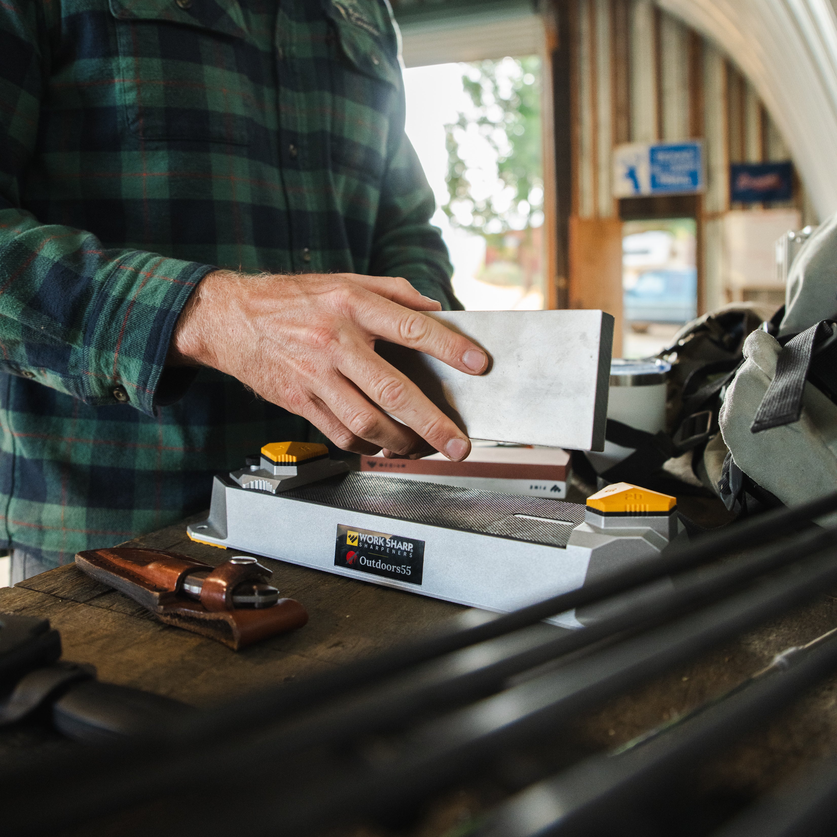 Dual Grit Diamond Sharpening Stone and Base – OD55 Series