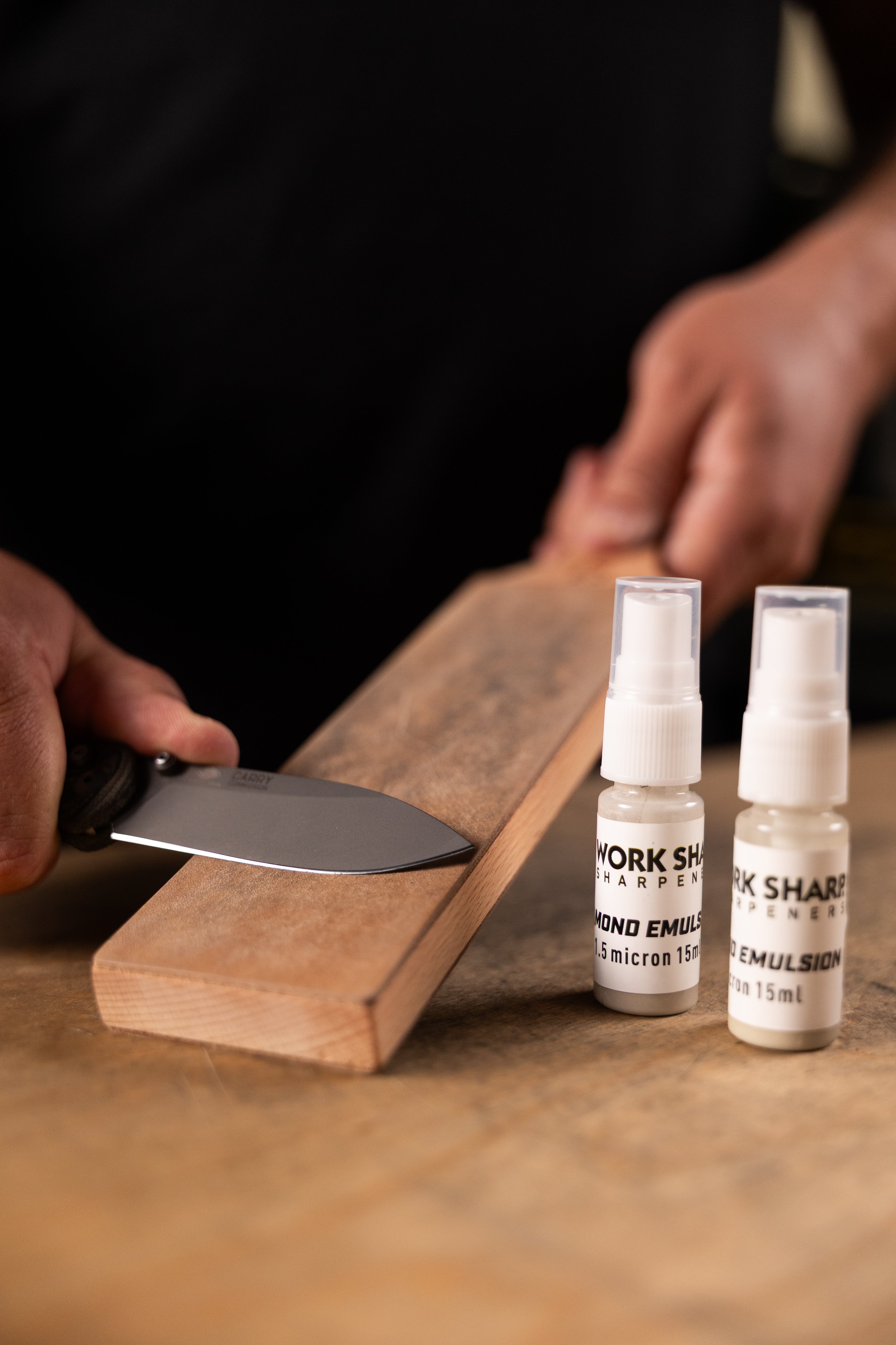 Leather Strop and Diamond Emulsion Kit