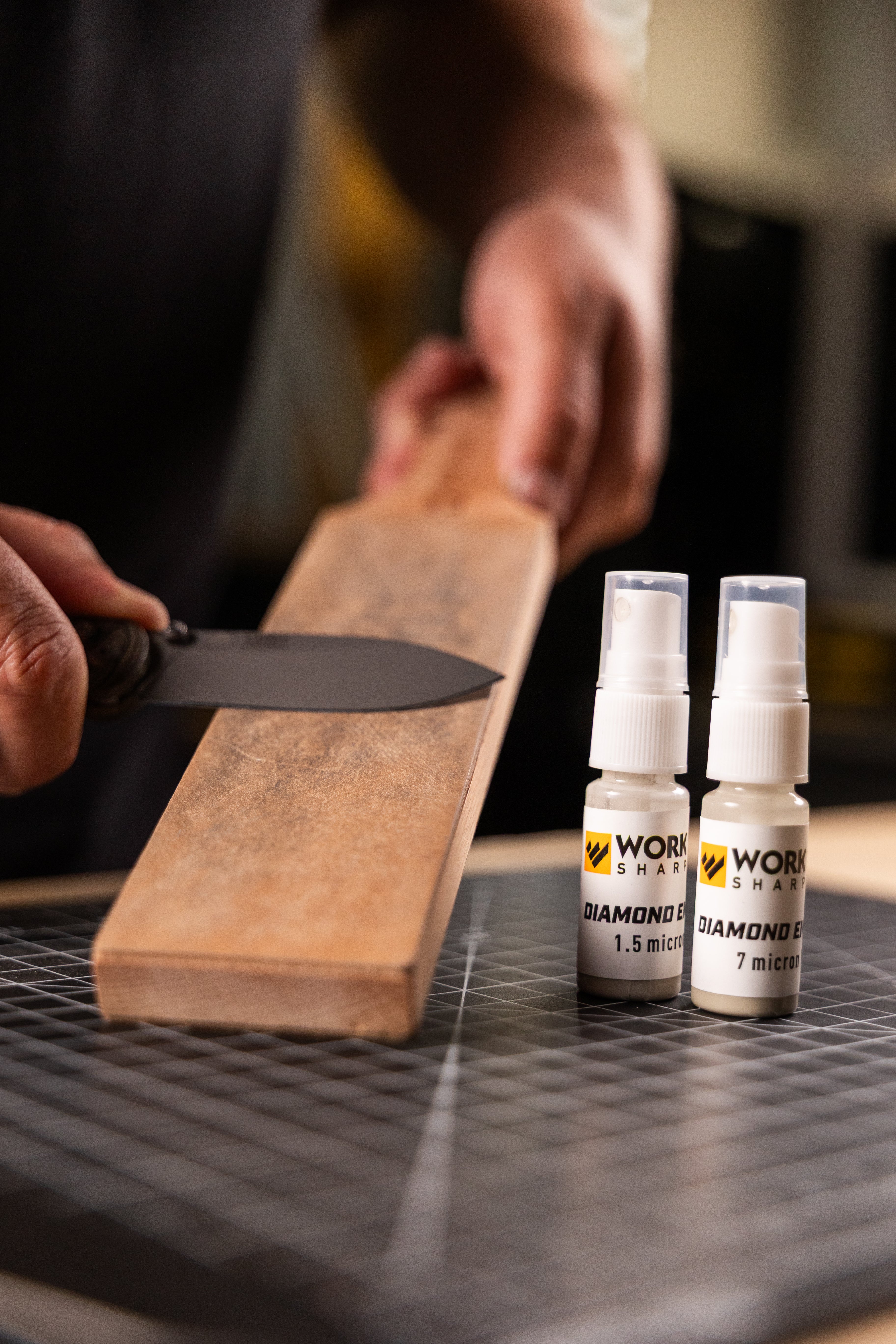 Leather Strop and Diamond Emulsion Kit