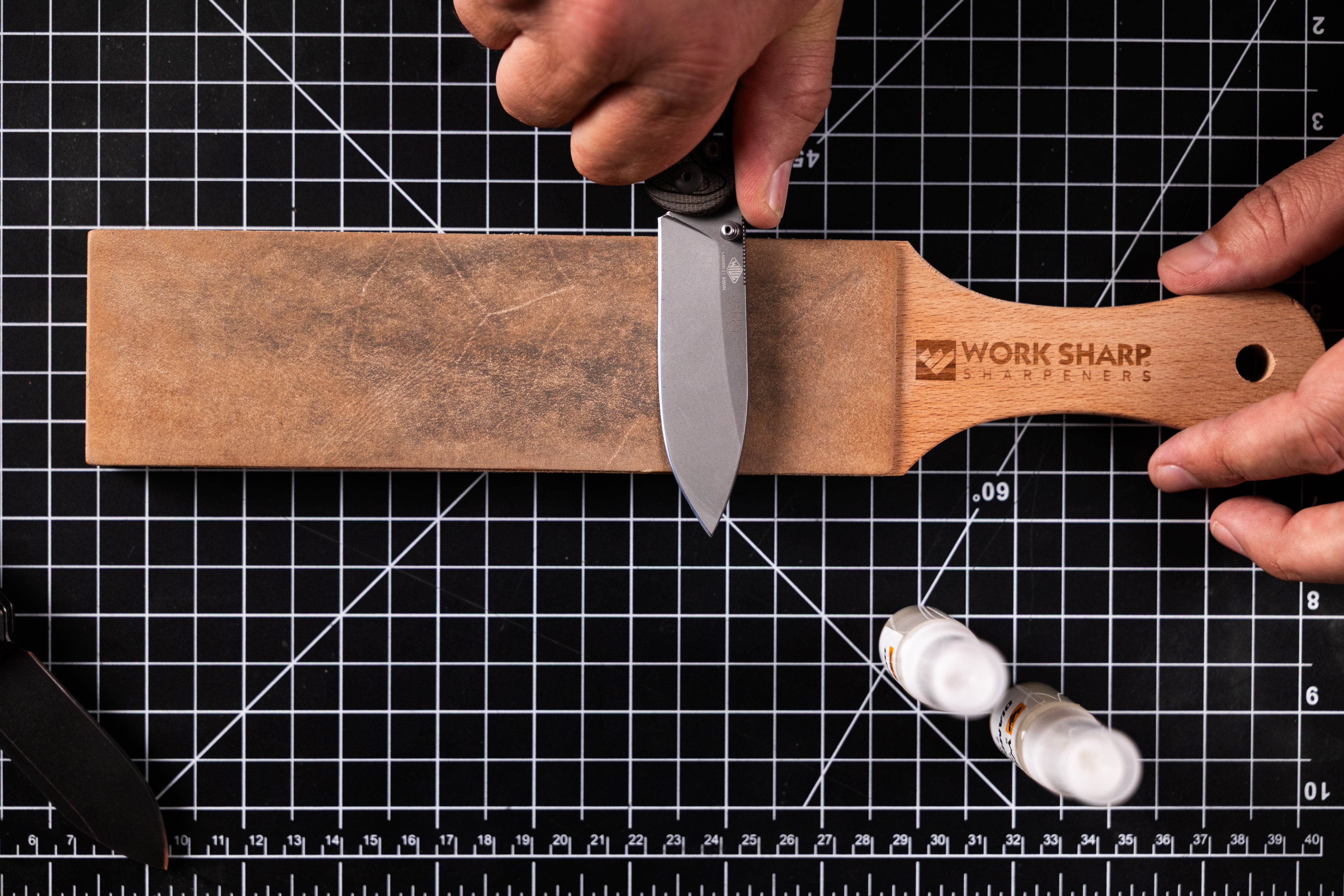 Leather Strop and Diamond Emulsion Kit