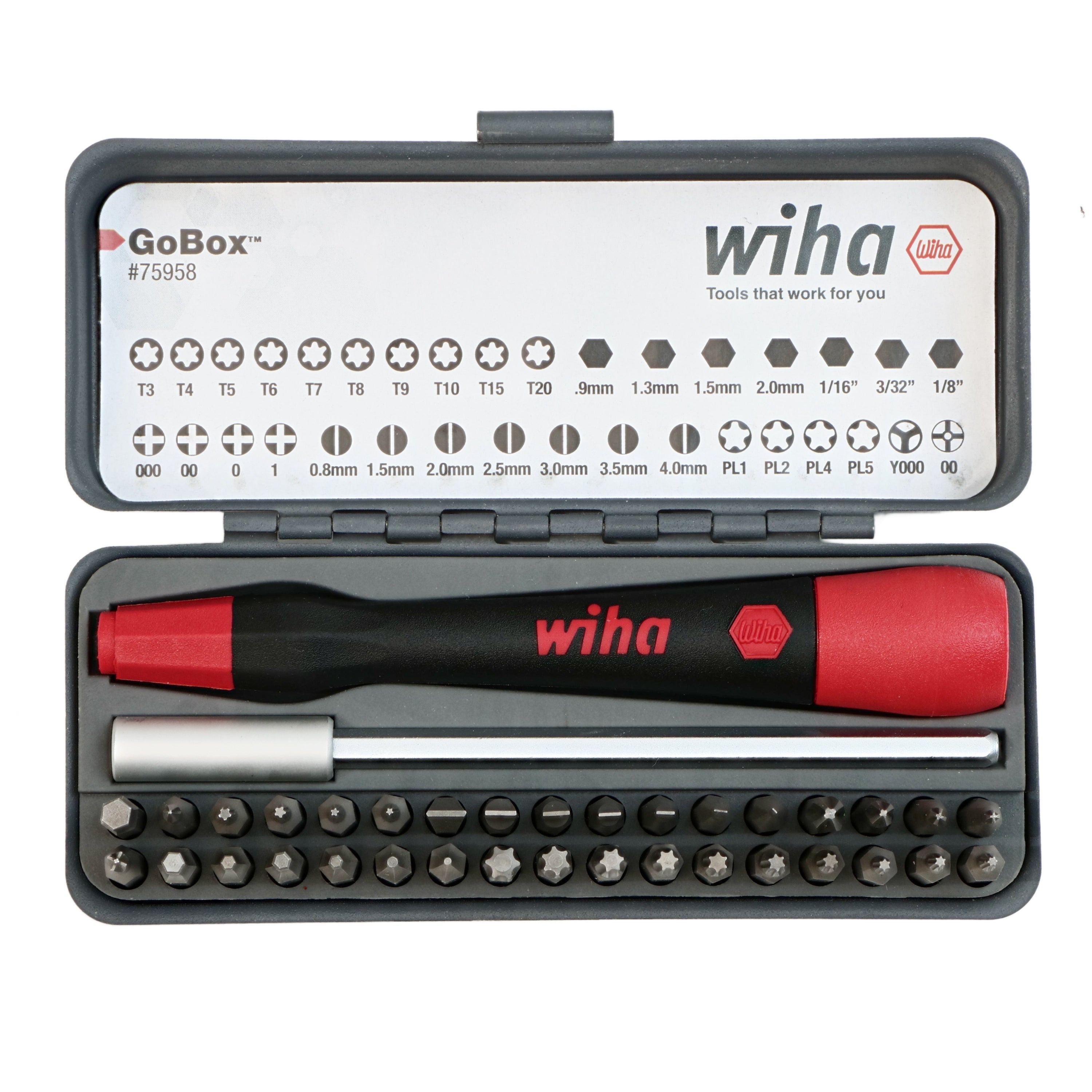 Wiha 36 Piece GoBox Precision Micro Bit Set