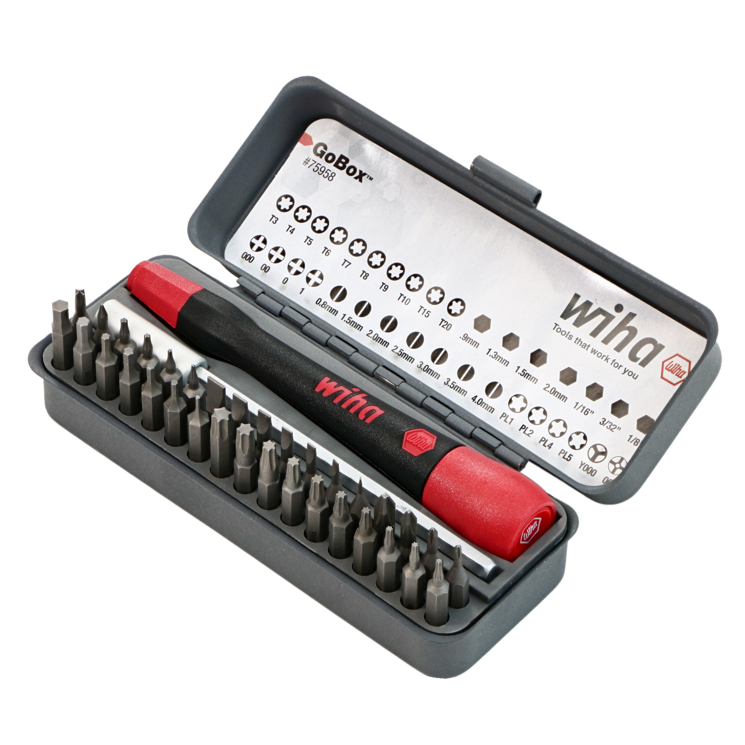 Wiha 36 Piece GoBox Precision Micro Bit Set