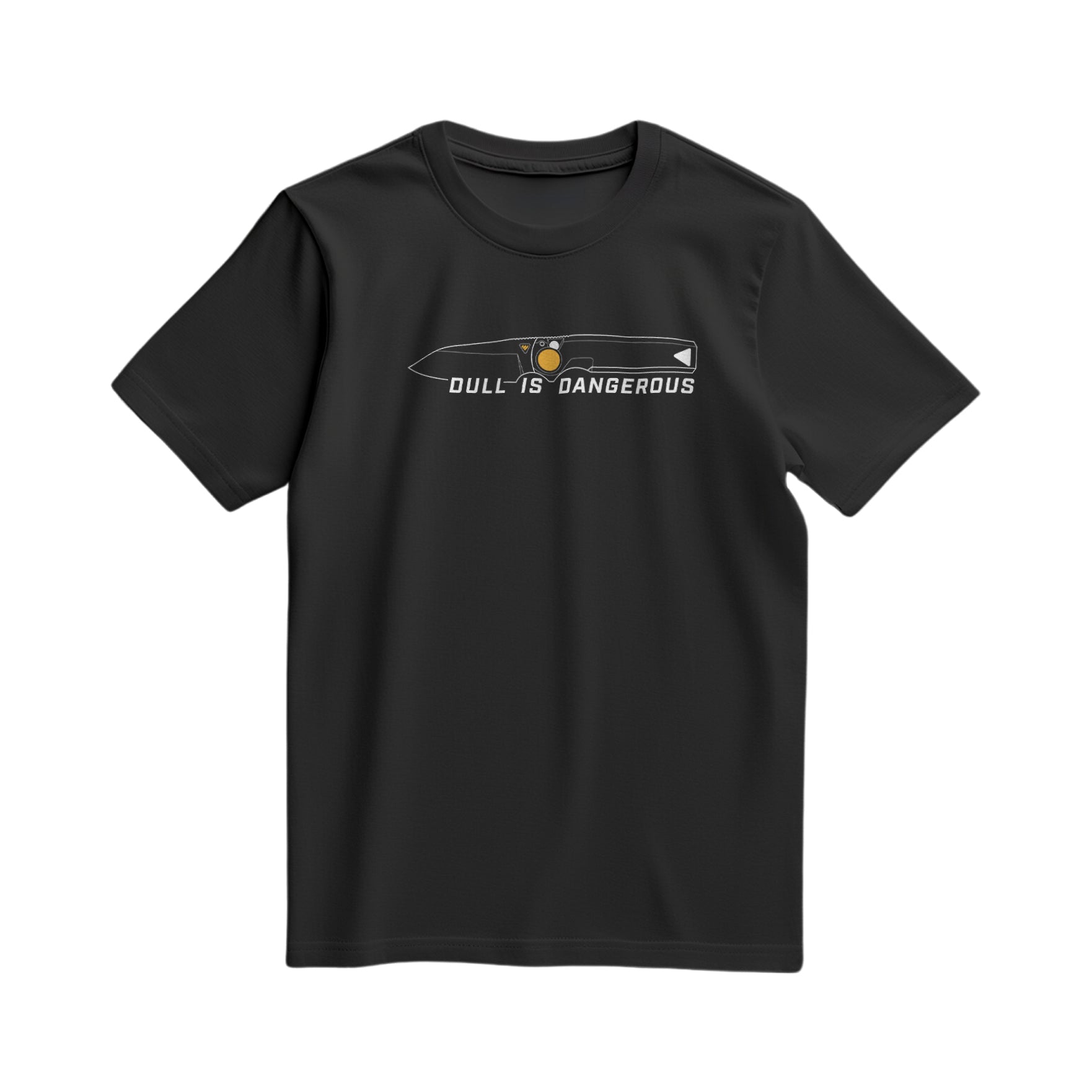 Work Sharp Knife Sketch “Dull Is Dangerous” Black T-Shirt